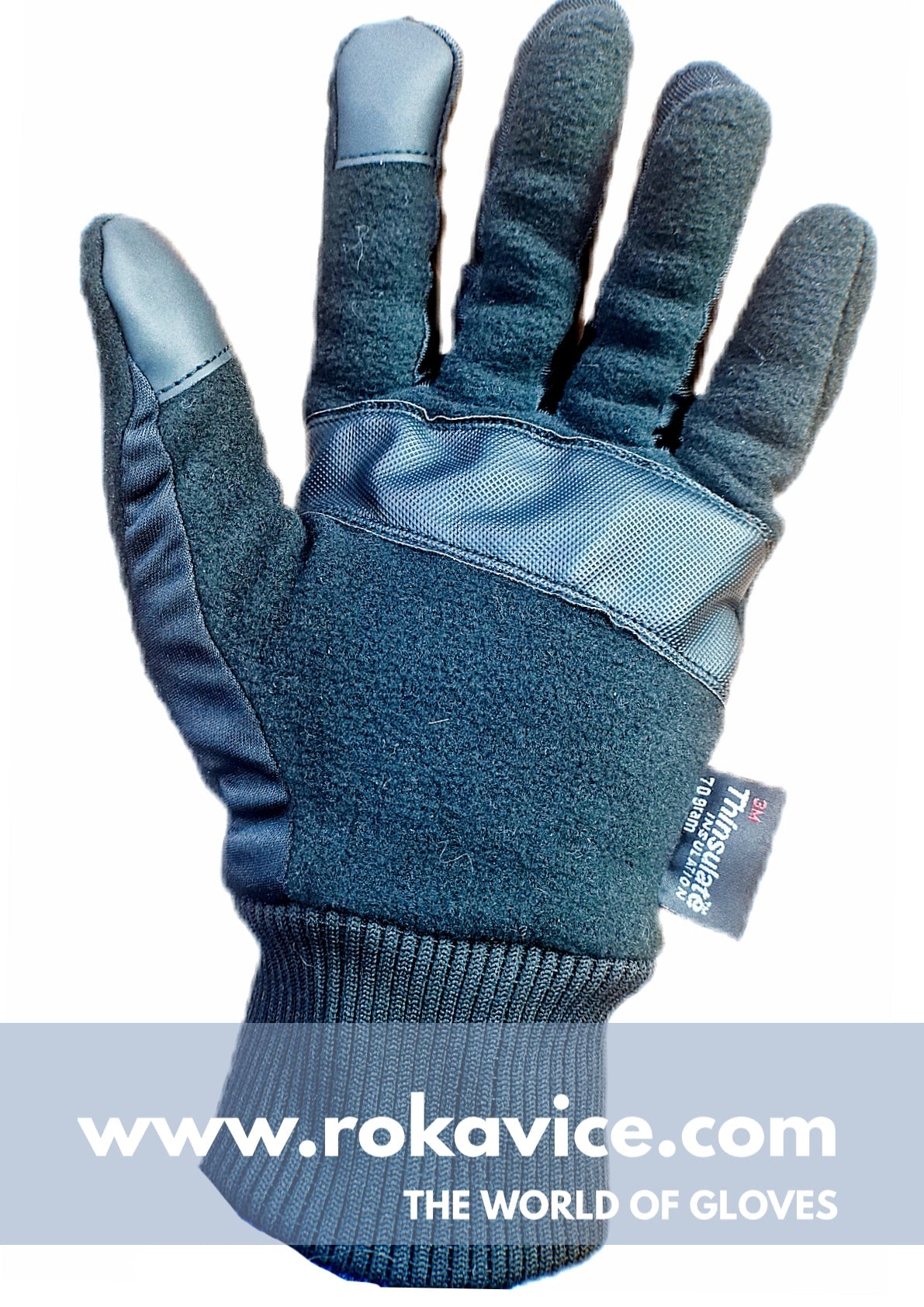 Full length thick fleece gloves for winter touch screen enabled
