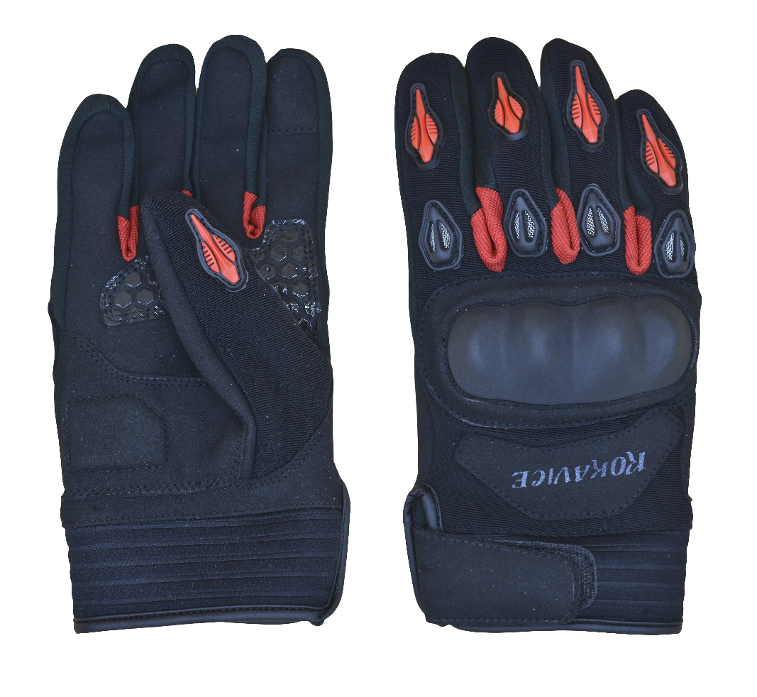Smart - Genuine Leather Motorbike Gloves - Prime Quality Leather - 3D Protection- Touch screen compatible.