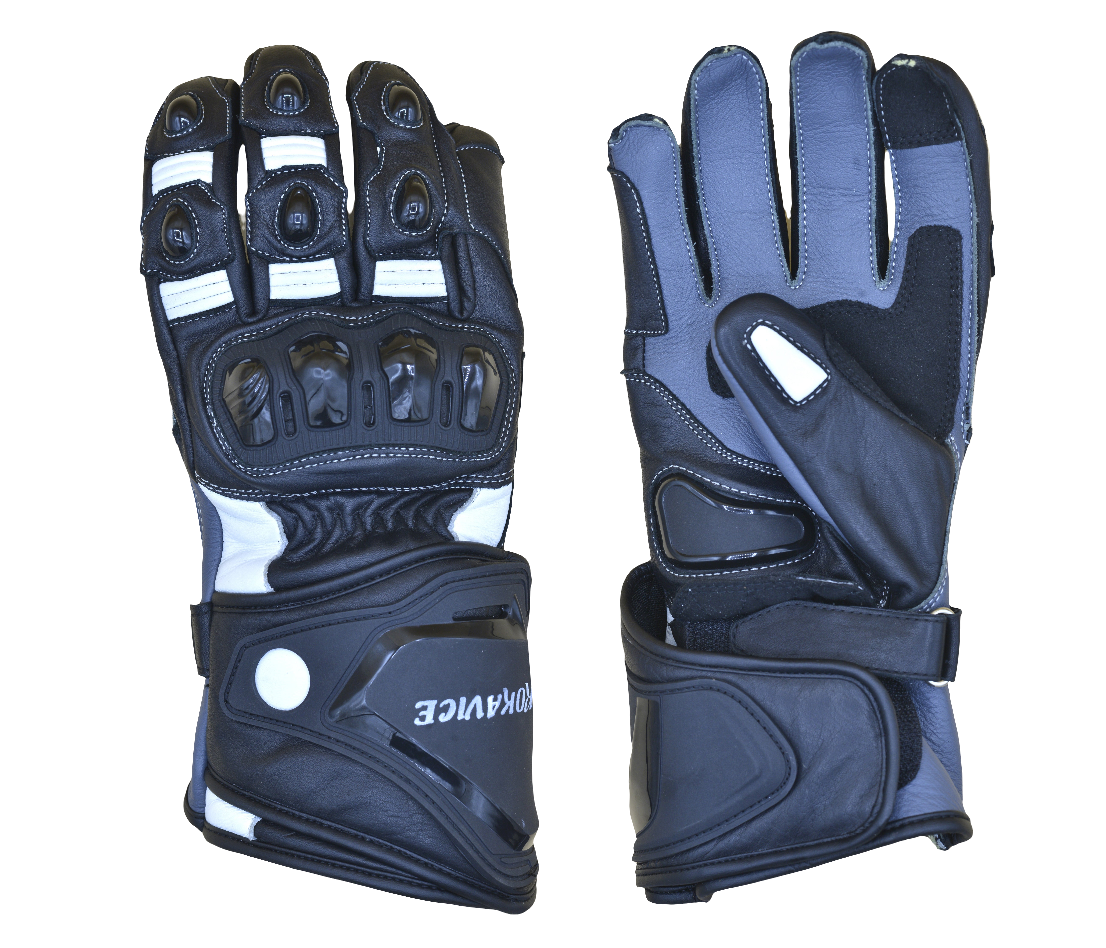 SUPER Genuine Leather Motorbike Gloves - Prime Quality Leather. 3D Protection- Touch screen compatible.