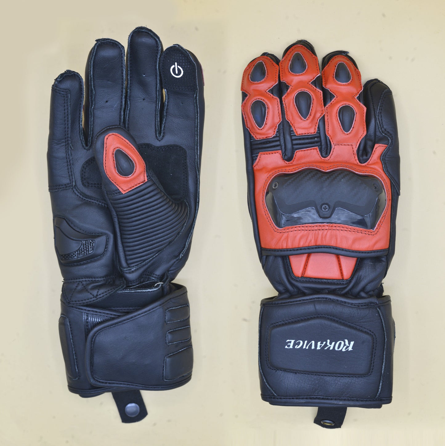 Blaster - Genuine Leather Motorbike Gloves - Prime Quality Leather - 3D Protection- Touch screen compatible
